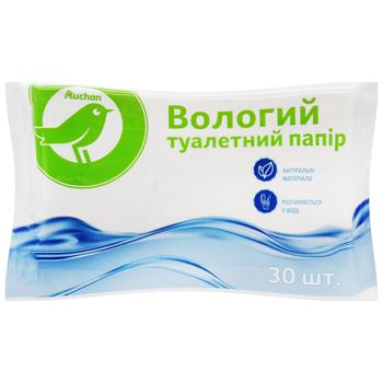 Туалетний папір вологий Auchan 30шт