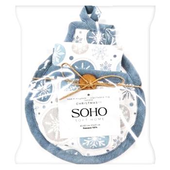 НР РУШНИК+ПІДСТАВКА П/ГАРЯЧЕ ХMAS - купить, цены на Auchan - фото 1