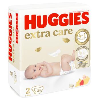 Подгузники Huggies Extra Care 2 3-6кг 24шт - купить, цены на КОСМОС - фото 2