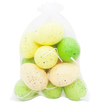 Bona Di Egg in Bag Easter Pendant Set 4x6cm 12pcs in Assortment - buy, prices for WINETIME - photo 3