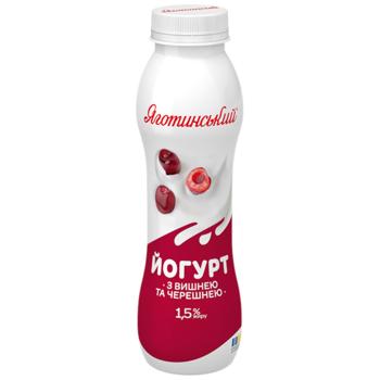Yahotynskyi Yogurt with Cherry and Sweet Cherry 1.5% 270g - buy, prices for EKO Market - photo 1