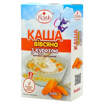 Каша овсяная Козуб продукт с курагой в пакетиках 5шт*40г - купить, цены на Чудо Маркет - фото 1