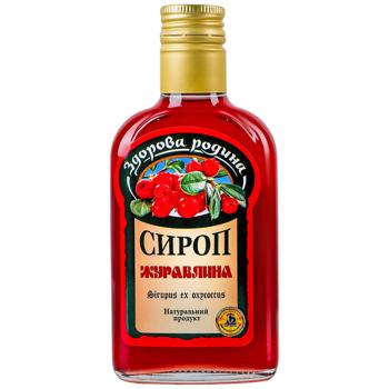 Zdorova Rodyna Cranberry Syrup 0.2l - buy, prices for Epicentr FOOD - photo 1