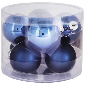 Actuel Blue Christmas Tree Ball 6cm 8pcs