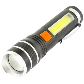 Ліхтар Quantum ручний QM-FL1032 Helper 10W LED zoom + COB з USB