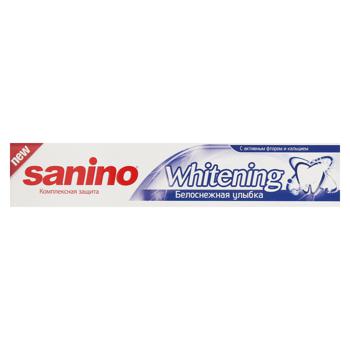 Sanino Snow-white Smile with Fluoride and Calcium Toothpaste 100ml - buy, prices for NOVUS - photo 2