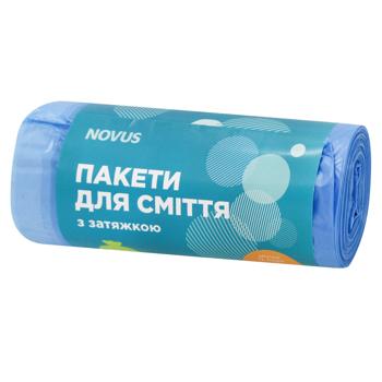 Пакети для сміття Novus з затяжкою 51х53см 35л 30шт - купити, ціни на Біотус - фото 2