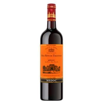 Вино Beau Reve de Tradition Medoc червоне сухе 13,5% 0,75л - купити, ціни на NOVUS - фото 1