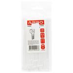 Стяжка кабельная Apro белая 3*150мм 100шт