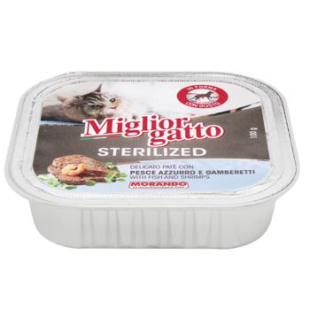 Miglior Gatto Wet Food with Fish and Shrimps for Sterilized Cats 100g