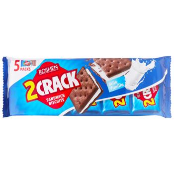 Печенье Roshen 2 Crack с молочно-ванильной начинкой 190г