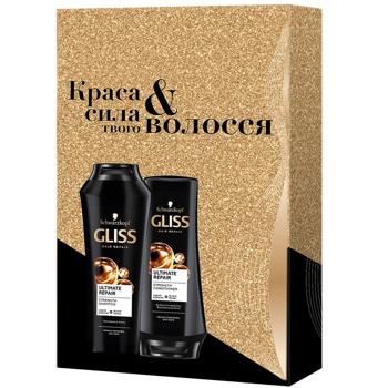 Gliss Ultimate Repair Shampoo 250ml and Balm 200ml Gift Set - buy, prices for - photo 1