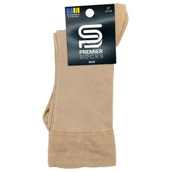 Шкарпетки Premier Socks чоловічі класичні сітка р.27 бежевий - купити, ціни на Чудо Маркет - фото 1