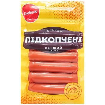 Сосиски Глобино подкопченные первый сорт 325г - купить, цены на Торба - фото 1