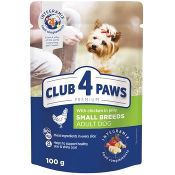 Корм влажный Club 4 Paws Premium с курицей для собак малых пород 100г - купить, цены на MasterZoo - фото 2