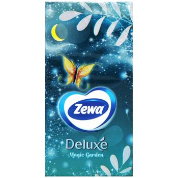 Бумажные носовые платочки Zewa Deluxe 3 слоя 10шт - купить, цены на КОСМОС - фото 1