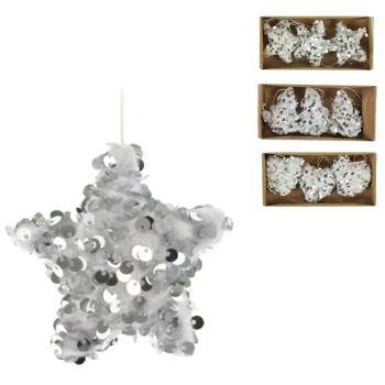 Koopman Pendant with Glitter 8*3*8cm