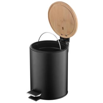 Ardesto Minimalism Black Trash Can with Pedal 3l - buy, prices for MegaMarket - photo 2
