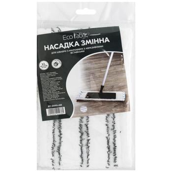 Eco Fabric Microfiber Mop Head with Abrasive Inserts 43cm