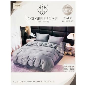 Комплект постельного белья Colorful Home сатин страйп 150*210/160/180*220/50*70 2шт - купить, цены на Cупермаркет "Харьков" - фото 1