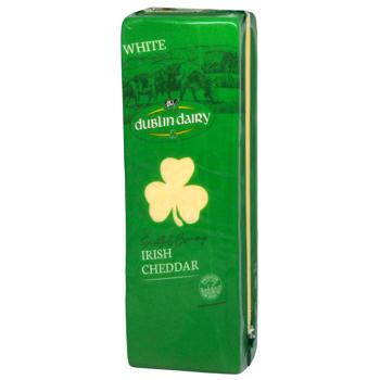 Сир «DUBLIN DAIRY» Ірландський Чеддер білий ваг.(Ірландія) - купить, цены на КОСМОС - фото 1