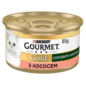 Gourmet Gold Juicy Delight Wet Food with Salmon for Adult Cats 85g - buy, prices for MasterZoo - photo 2