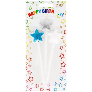 Glitter Star Assorted Candle 3pcs - buy, prices for MegaMarket - photo 2