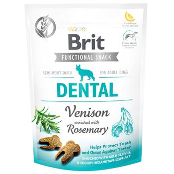 Ласощі для собак Brit Care Dental з олениною та розмарином для захисту зубів та ясен 150г - купити, ціни на MasterZoo - фото 1