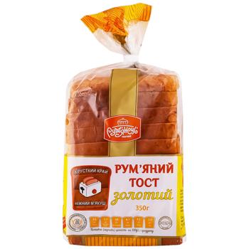 Хліб Рум'янець Рум'яний тост золотий половинка нарізка 350г - купити, ціни на Auchan - фото 1