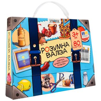 Strateg Smart Suitcase. Alphabet, Numbers, Tastes, Colours Board Game