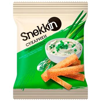 Snekkin With Sour Cream And Greens Flavor Rye-Wheat Rusks 110g - buy, prices for Chudo Market - photo 1