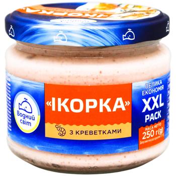 Паста з ікри мойви Водний Світ Ікорка з креветками 250г
