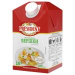 Сливки President Кулинарные ультрапастеризованное для соусов 18% 475г