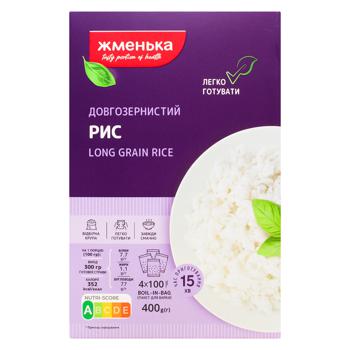 Рис Жменька длиннозерный шлифованный в пакетиках 400г - купить, цены на Auchan - фото 2