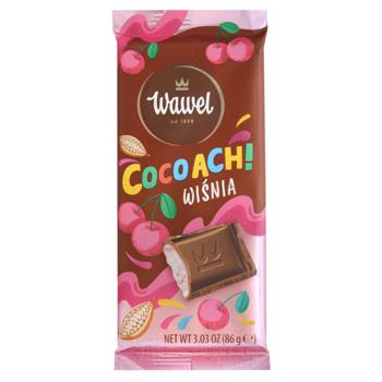 Шоколад молочний Wawel CocoACH! з молочно-вишневою начинкою 86г - купити, ціни на NOVUS - фото 1