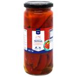 Metro Chef Grilled Red Peppers without Peel in Vinegar Brine 450g