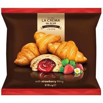 La Crema Croissant with Strawberry Filling 210g - buy, prices for - photo 1