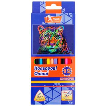 Олівці кольорові Умка Фауна 12шт