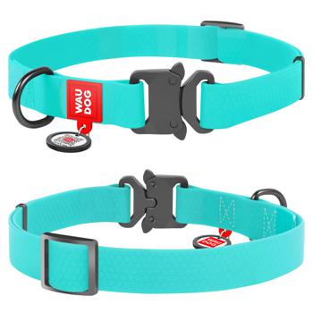 Waudog Waterproof Dog Collar with QR Passport 31-49cm/25mm Menthol - buy, prices for MasterZoo - photo 1