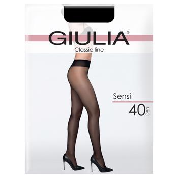 Giulia Sensi Vita Bassa Low Waist Nero 40 Den Women's Tights Size 2 - buy, prices for NOVUS - photo 1