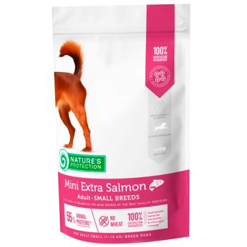 Корм сухой Nature's Protection Mini Extra с лососем для собак малых пород 500г - купить, цены на MasterZoo - фото 1