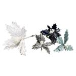 Decoration Poinsettia Flower on Clip 24cm in assortment