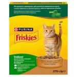 Friskies Indoor Dry Food with Chicken, Turkey and Vegetables for Indoor Cats 270g