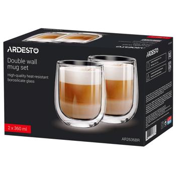 Ardesto Borosilicate Glass Double Walled Cup Set 2pcs 360ml - buy, prices for - photo 2
