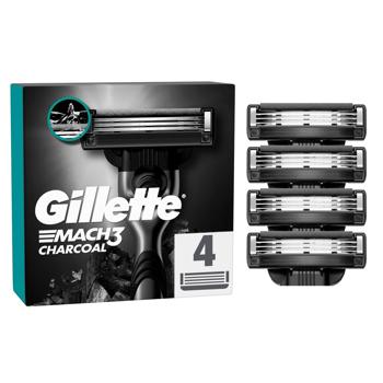 Картриджи для бритья Gillette Mach3 Charcoal сменные 4шт - купить, цены на - фото 3
