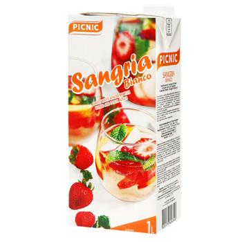 Picnic Sangria Bianco White Sweet Wine Drink with Mango and Peach Juices 7% 1l