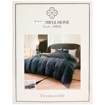 Комплект постільної білизни Colorful Home віп сатин бахрома 200х230/220х240/50х70см