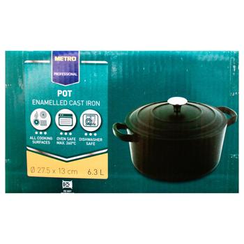 Metro Professional Black Cast Iron Saucepan 28cm - buy, prices for METRO - photo 2