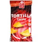 Fine Life Tortilla Hot Corn Chips 200g