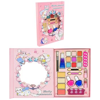 Palette with Eyeshadows, Blushers and Nail Polish Kid's Cosmetics Set